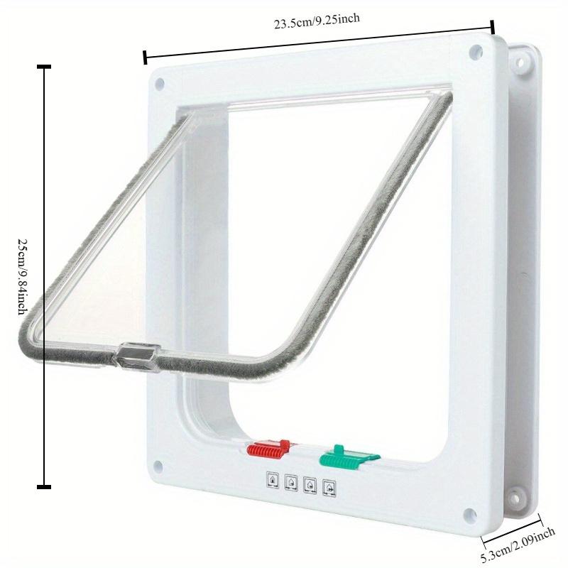 4 Way Lock Dog Cat Flap Door Pet Gate Security Flap Door for Animals Plastic Small Dog Gate Cat Flap Pet Door Gate