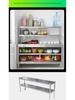 304 Stainless Steel Sliding Door Kitchen Workbench with Rounded Corner and Cutting Board Stove Table
