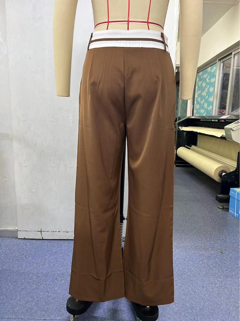 2022 European & American Autumn Slim Solid Color Casual Trousers - Niche Design