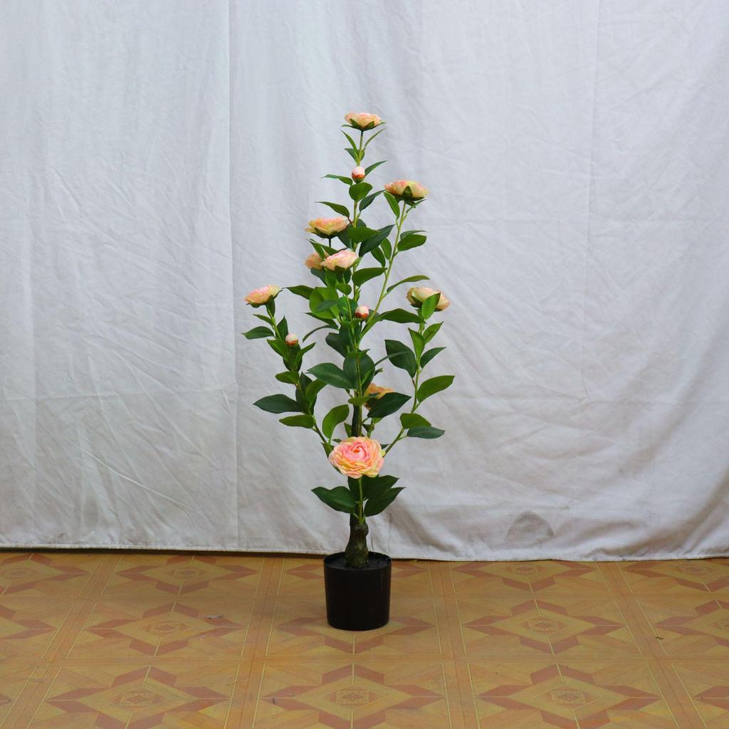 Artificial Camellia Rose Tree for Home Decoration