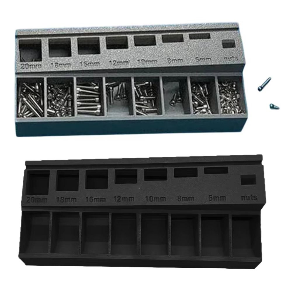 3D Printed M3 Bolt Sorter Multiple Compartment Screw Sorting Tray Tool Organization