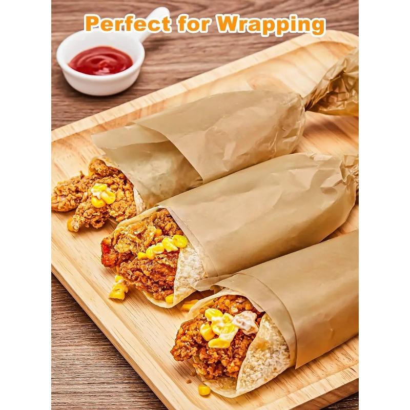 200 PCS Parchment Paper Precut Baking Sheets , Oil-Resistant, High-Temperature Baking Paper for Cooking, Roasting, and Food Prep