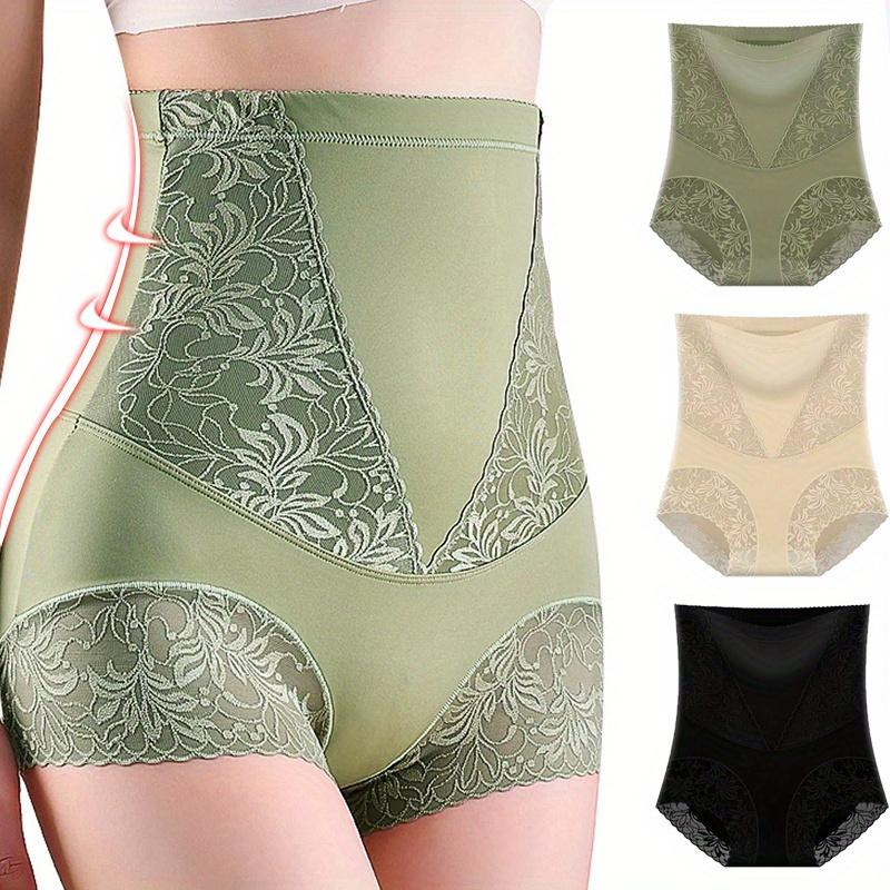 High Waist Lace Shapewear Panties for Women, Tummy Control Body Shaper Underwear