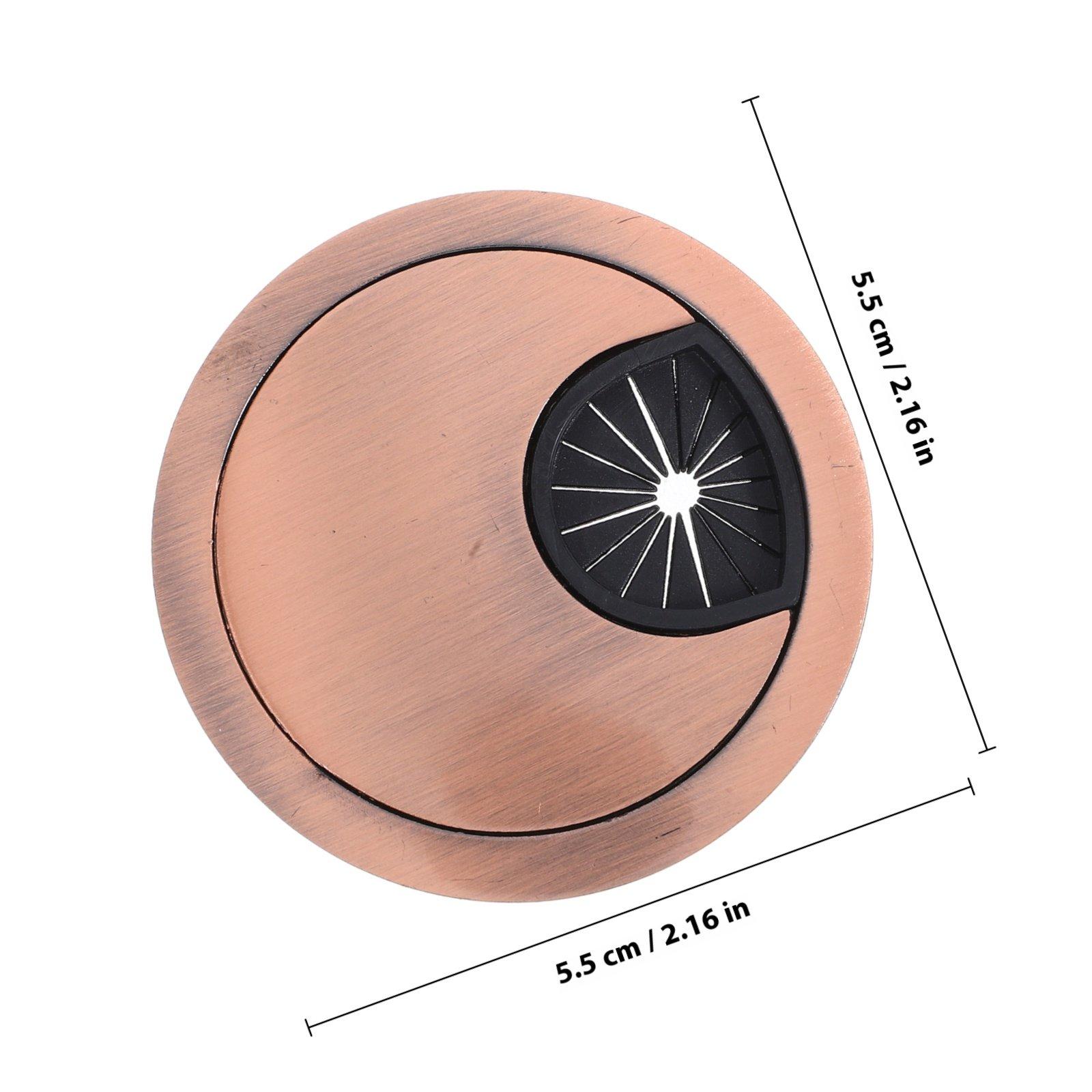 Round Wire Hole Plug for Desktop Desk Grommet Cord Hole Cover Desktop Cable Organizer Easy Install Tidy Workspace Round Cable темно-красного