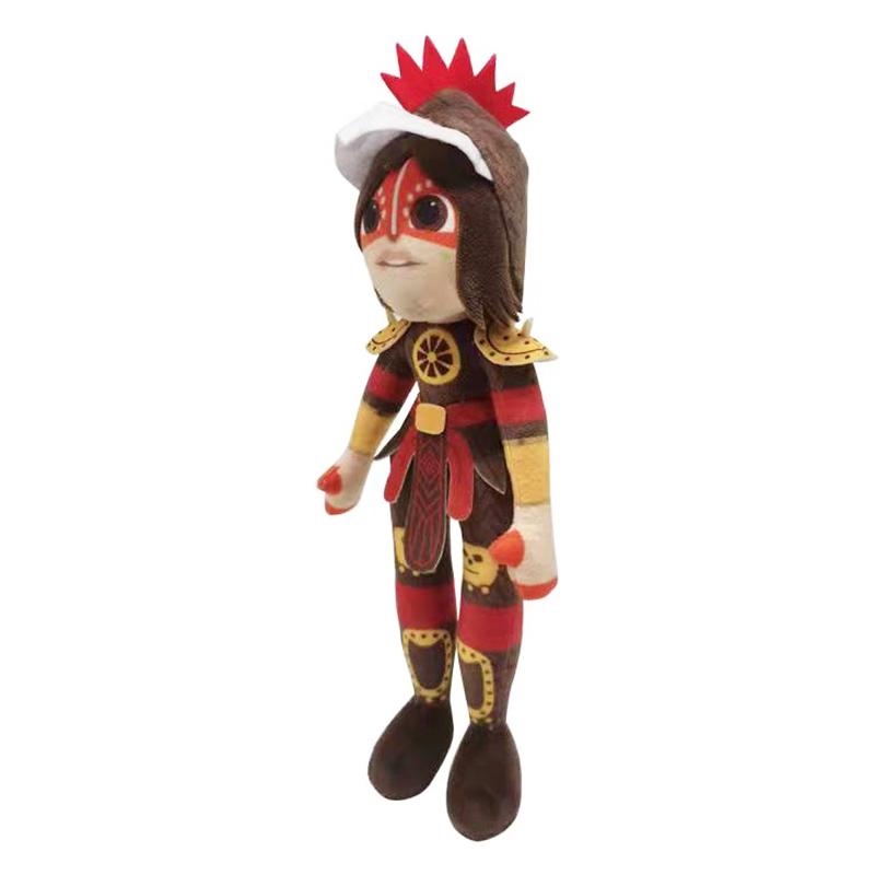 Maya And The Three Plush Toy Anime Cartoon Skull Warrior Plushie Figure Character Stuffed Doll Soft Pillow Gift for Fan Birthday