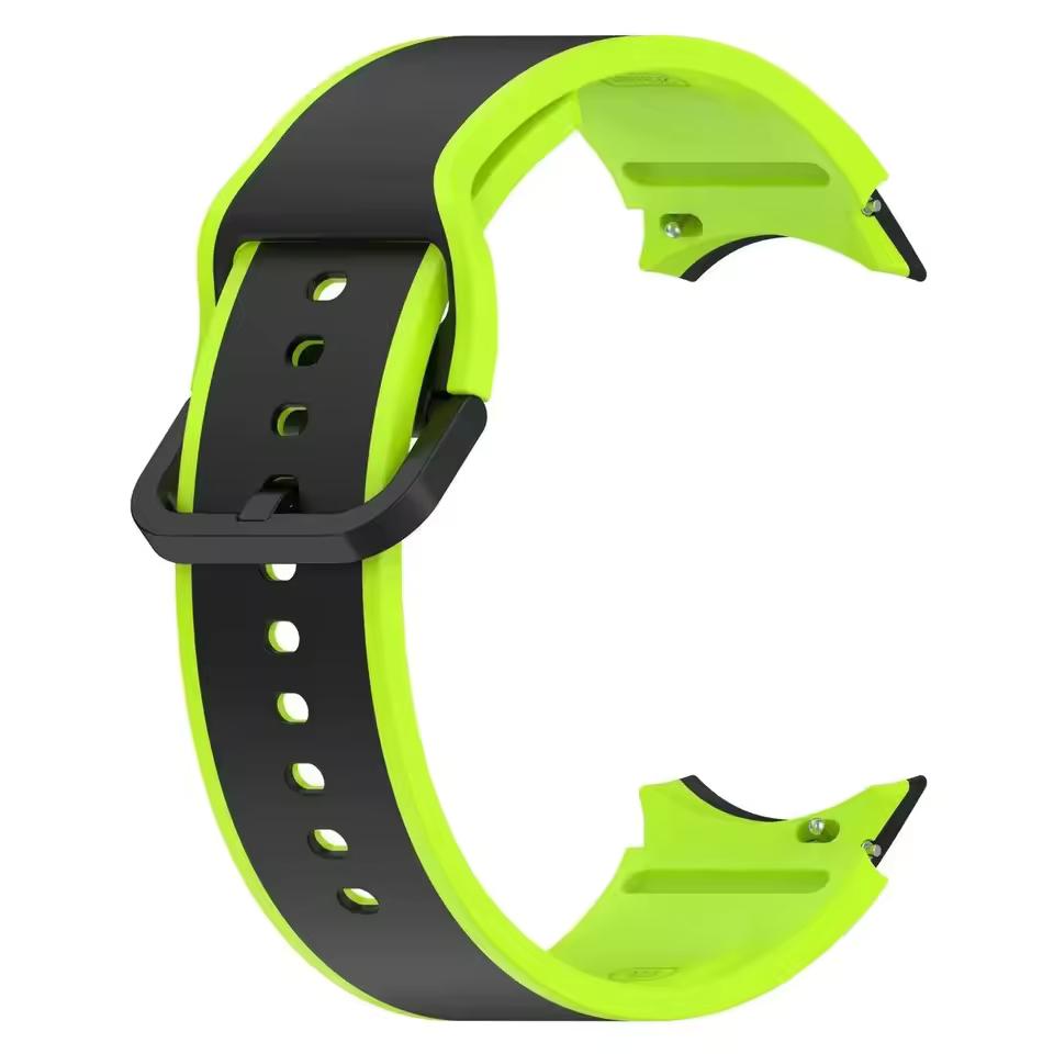 No Gap Soft Silicone Strap For Samsung Galaxy Watch 7/6/5/4 40mm 44mm 5 Pro 45mm Two-tone Bracelet Band Watch 6/4 Classic 42mm 46mm 47mm Bracelet