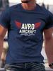 Aviation Graphic T-shirt - Lightweight Breathable Cotton Blend Tee