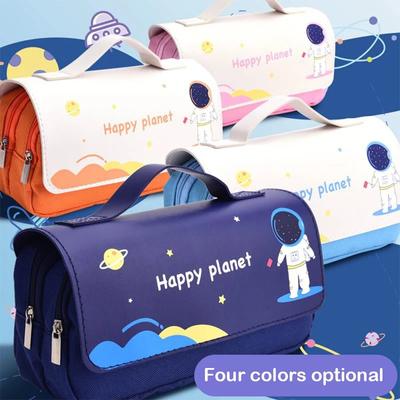 Kawaii Pencil Case Large Capacity Astronaut Pencil Pouch Pen Box School Office Supplies Stationery