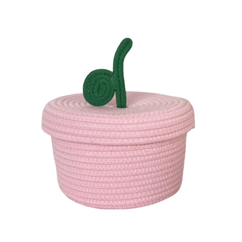 Large Capacity Cotton Rope Storage Basket Round Sundries Storage Basket Cosmetics розовый 990₽