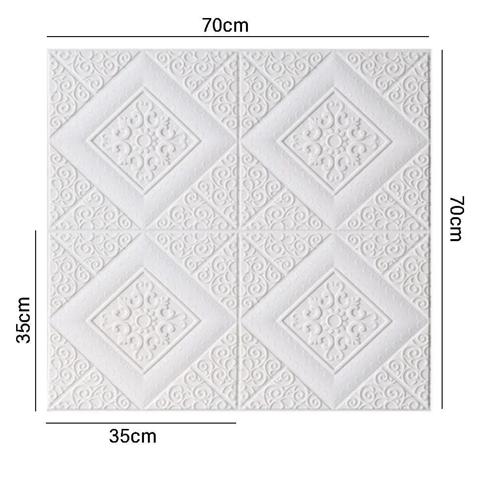 Selbstklebende 3D-Schaumstoff-Dachaufkleber, Wandaufkleber, Deckenplatte, wasserdichte Tapete, Home-Office-Dekoration, Dekor, weiches Panel