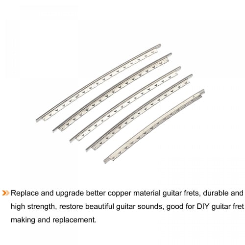 uxcell Acoustic Guitar Frets, Wire Guitar Fretboards, 20 Frets, 2mm, Silver Tone, Replacement Fretboards, 20 Pieces