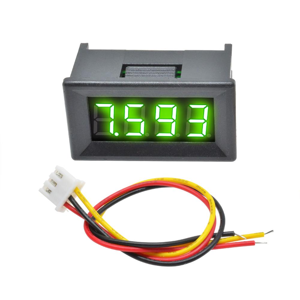 0.36 Inch LCD Digital Voltmeter 0-100V Voltage Meter Auto Car Mobile Power Voltage Tester Detector 3-Wire 4-Digit Red Green Blue