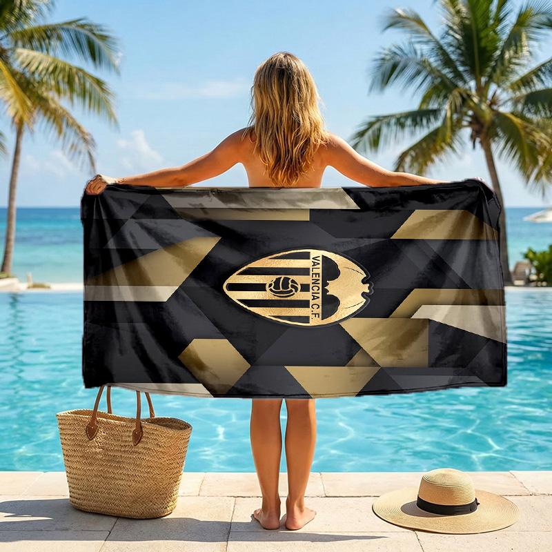 Valencia FC print Quick Dry Beach Towel Microfiber Absorbent Portable Travel Swimming Towel