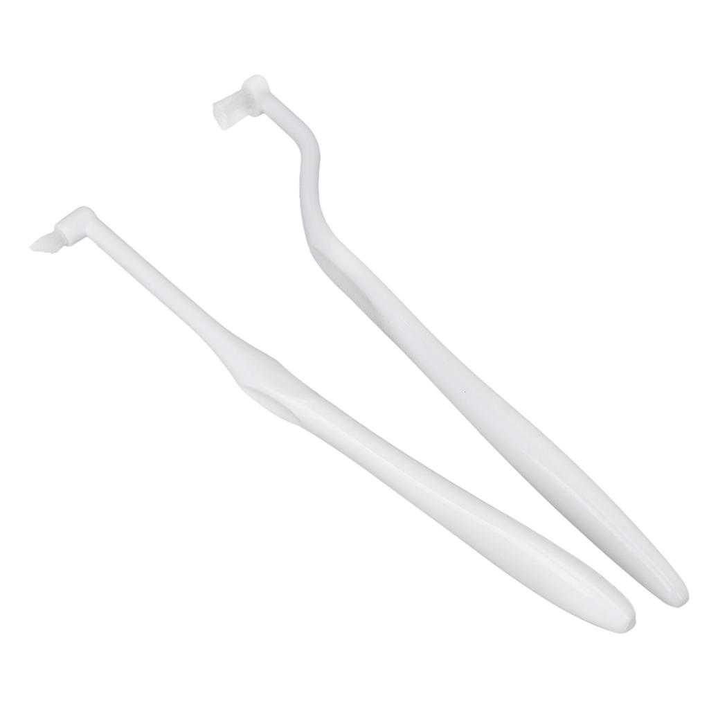 Getuftete Zahnbürste Kieferorthopädische Zahnspangenreinigung Fleckenentfernung Interdentalbürste für Mundpflege Weiß