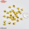 Gold Plated One-Word Bell Charms for Pet Collars (6mm-16mm) - DIY Christmas Pendant Decoration