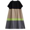 Summer New Style Korean-style Loose Large-Sized Patchwork Casual Simple Sweet Shirt Dress