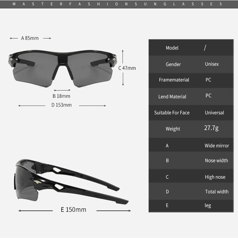 Colorful Mountaineering Anti-ultraviolet Sunglasses New Outdoor Sports Glasses Cycling Sunglasses 55
