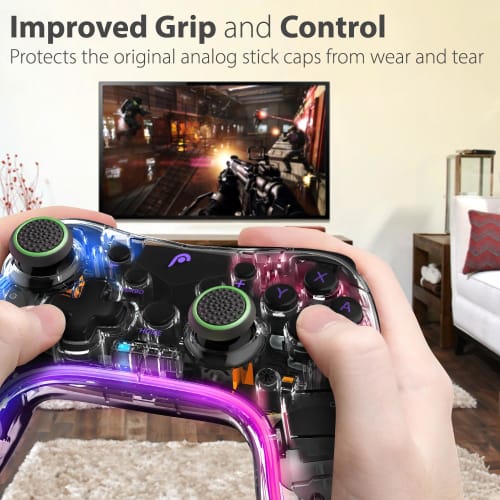 Fosmon Analog Stick Protective Cover (Set of 4) Joystick Cover Assist Cap Compatible with PS4 / PS3 / Xbox 360 / Nintendo Wii U, Wii Nunchuck Controll