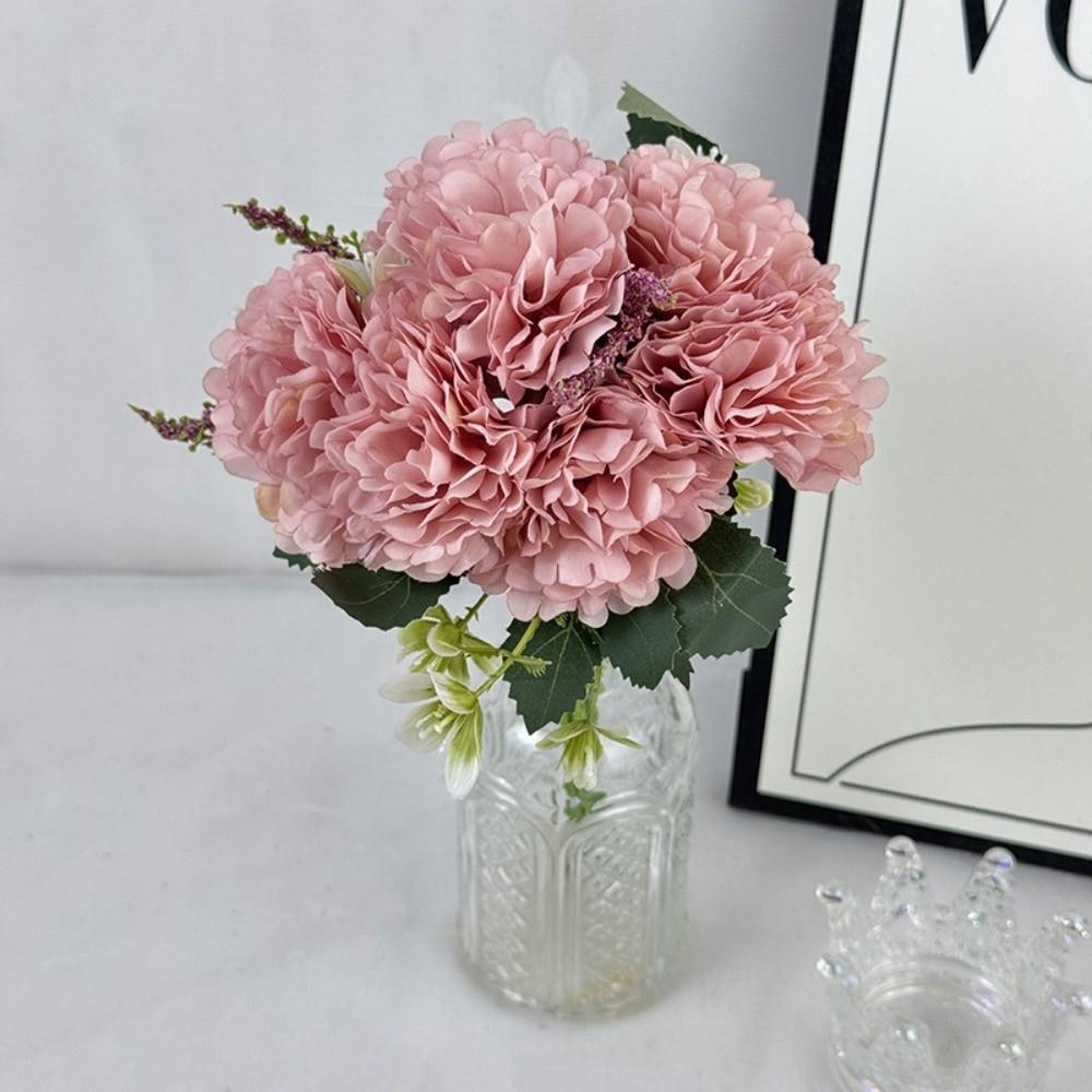 New 30CM Peony Silk Flowers Gifts DIY Artificial Peony Bouquet 7 Heads Fake Flower Table Decor