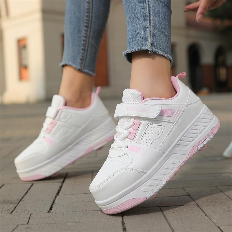 Dětské čtyřkolové sportovní boty, odnímatelné ploché boty, dětské bruslařské a kolečkové bruslení