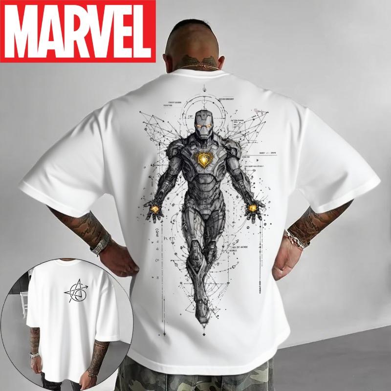 

Оригінал Marvel 2026 Нова Футболка Ретро Супергерой Чорний Залізна Людина Комікс Принт Великий Розмір Чоловічий Светр з Капюшоном Вільний Термо Топ 5XL