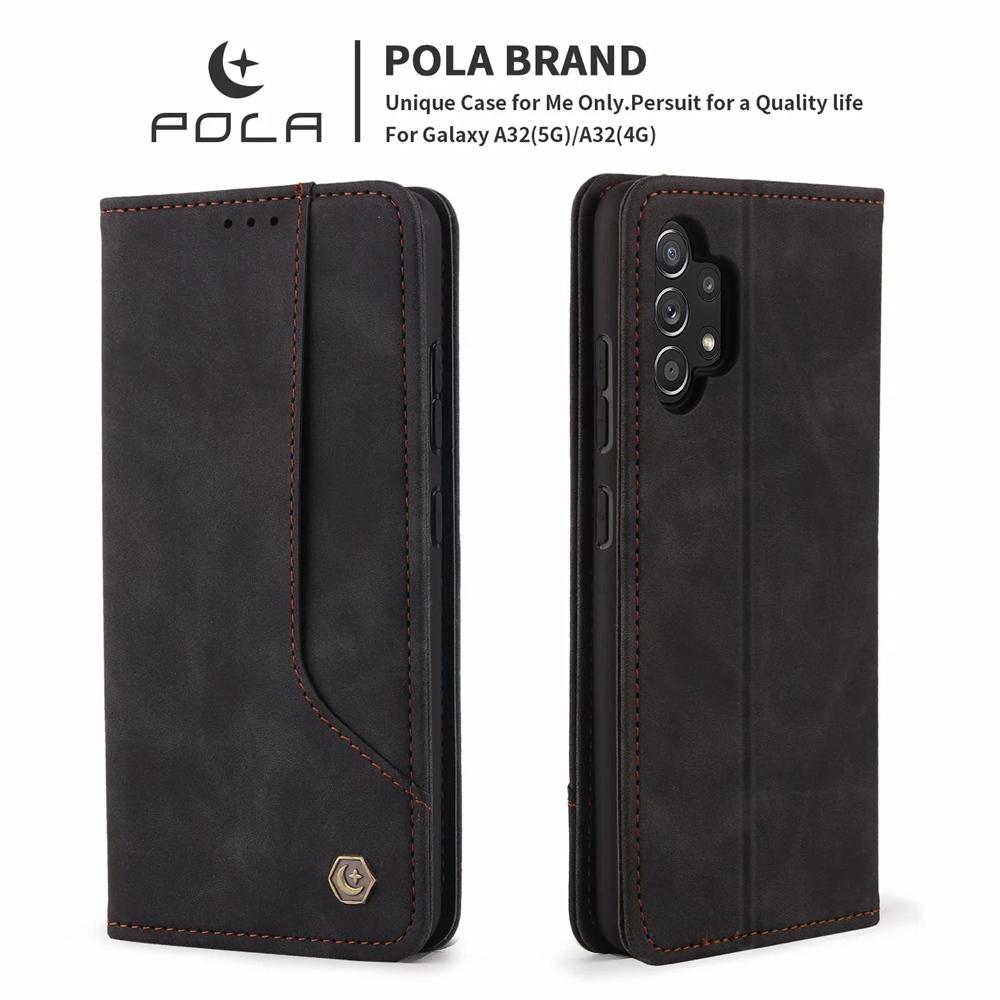 

Flip Leather Case for Samsung Galaxy A14 A34 A54 A05S A25 A15 A35 A55 A52 A72 A22 A32 A12 A42 A13 A53 A33 A23 A73 Wallet Cover Galaxy A32 4G чёрный