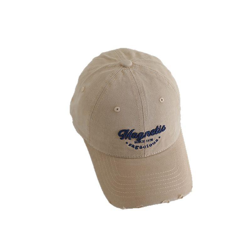 Korean Cute Big Head Sieve Baseball Hat for Men and Women Same Korean Style Fashion Soft Top Couple Baseball Cap Showing Small Face
