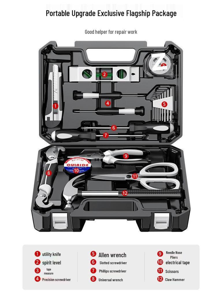 Set de Unelte Multifuncțional pentru Electricieni și Tâmplari - Ideal pentru Reparații Casnice