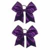 Children's Shiny Sequin Bow Hair Tie with Swallowtail Ribbon