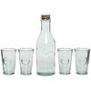 Kaemingk Lot De 4 Bouteilles En Verre Avec 4 Verres Transparent