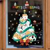 Cartoon Shopwindow Decals Santa Clause Reindeer Xmas Tree Sticker  Festival