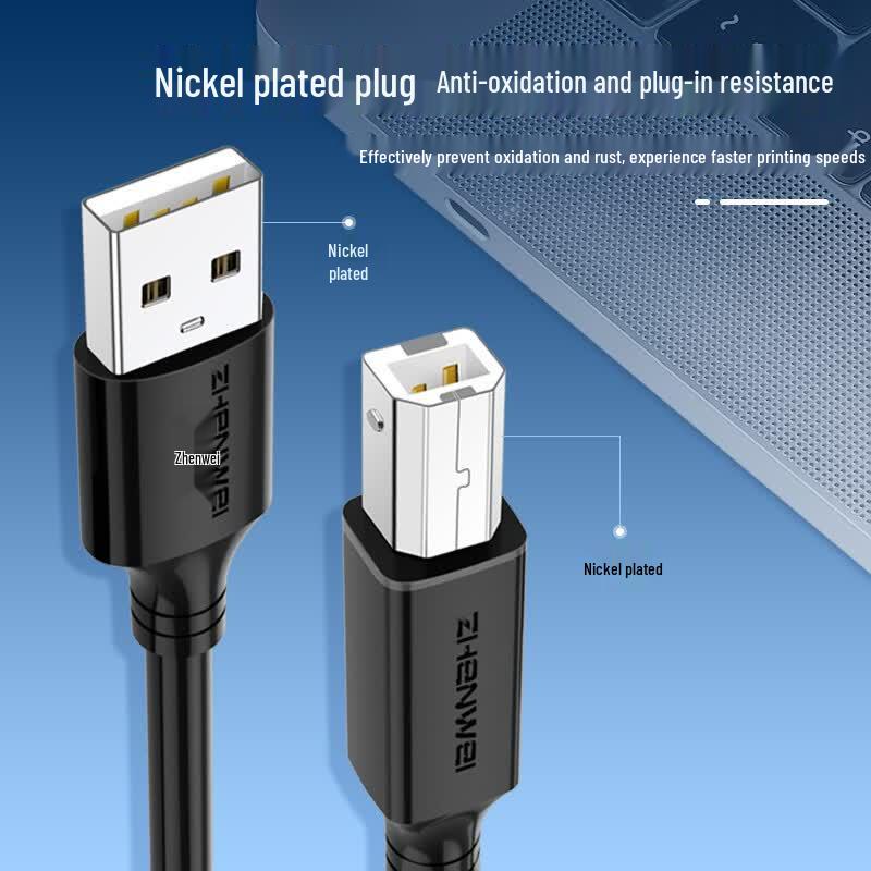 ZHENWEI USB 2.0 Hochgeschwindigkeits-AM/BM-Druckerkabel
