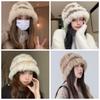 Thick Knit Bucket Hat Wide Brim Winter Hat Fashion Women Headwear  Autumn Winter
