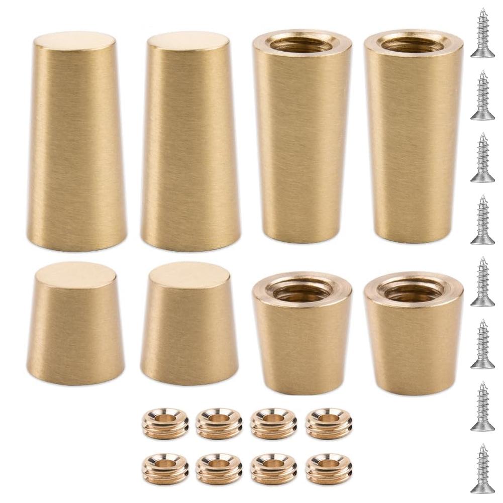Brass Feet for Wooden Serving Trays Cutting Boards Jewelry Boxes and Bathroom Trays with 4x30mm and 4x15mm Options