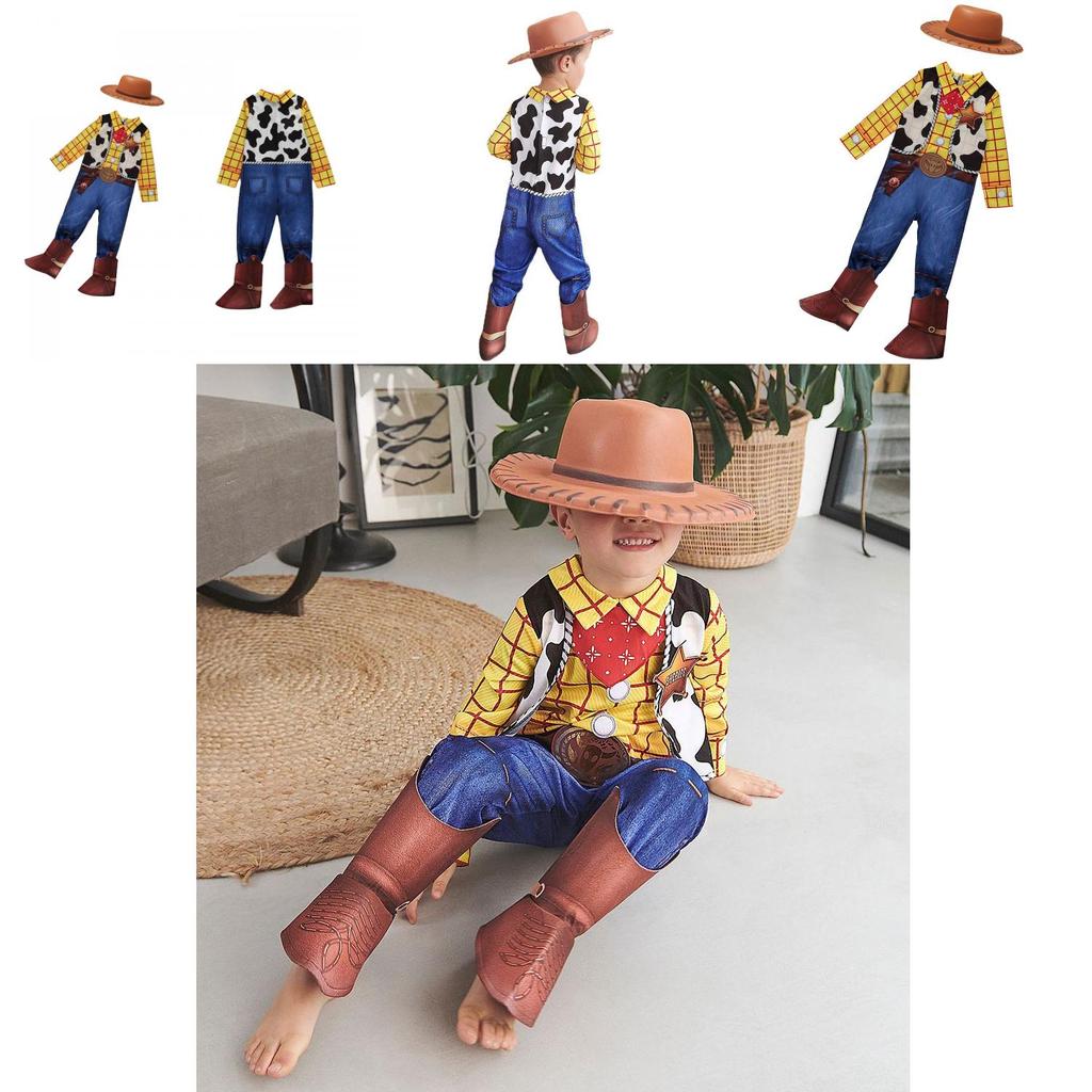 High-quality Polyester Material Kids' Toy Story Cowboy Woody Costume Set