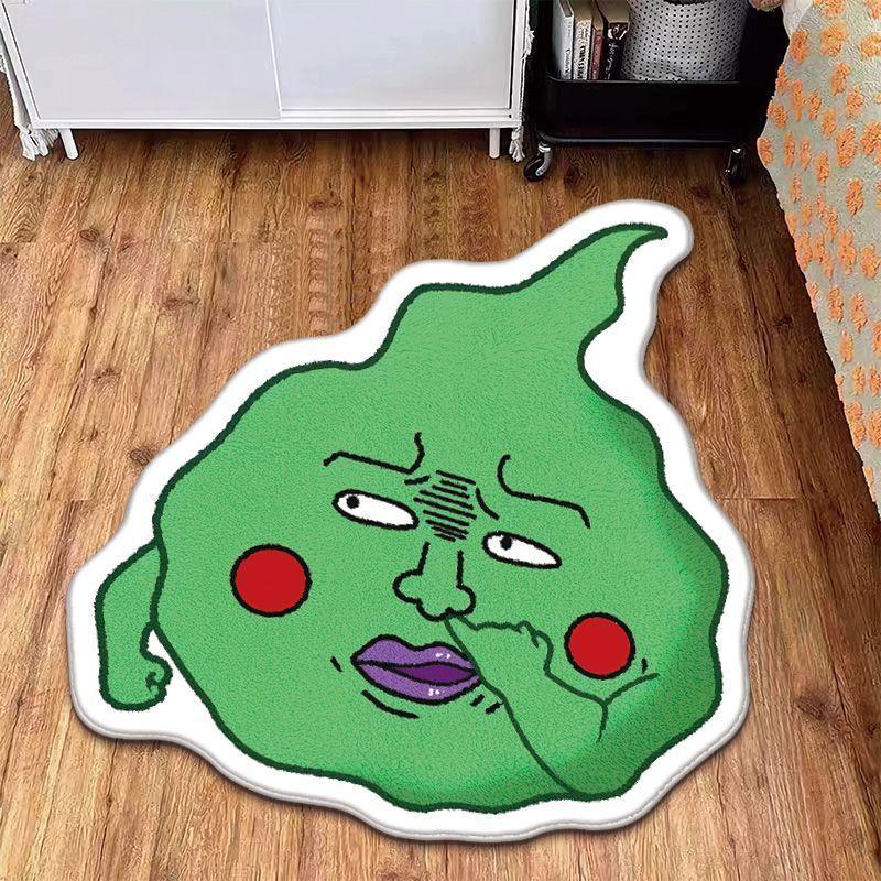 

1PC Cartoon Grotesque Imitation Cashmere Plush Carpet Soft Non-Slip Living Room Sofa Bedroom Bed Cushion Home Decoration 80cm 32inch