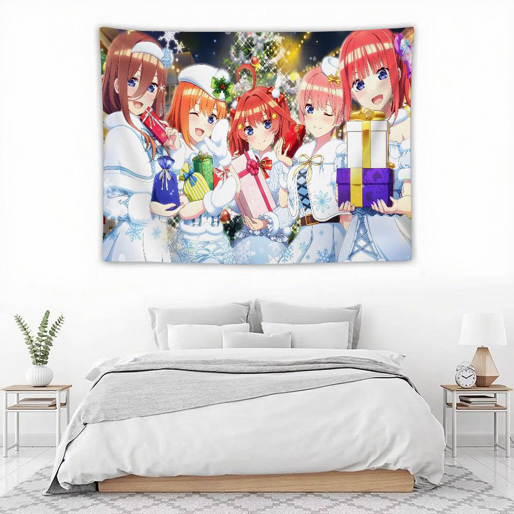 Anime TThe Quintessential Quintuplets Tapestry Wall Hanging Tapestry Art Deco Blanket Curtain Hanging At Home Living Room Decor