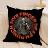 Five F-Finger Death P-Punch Cushion Cover Soft Plush Fabric Double-Sided Printed Sofa Cushion Cover For All Seasons Home Decor