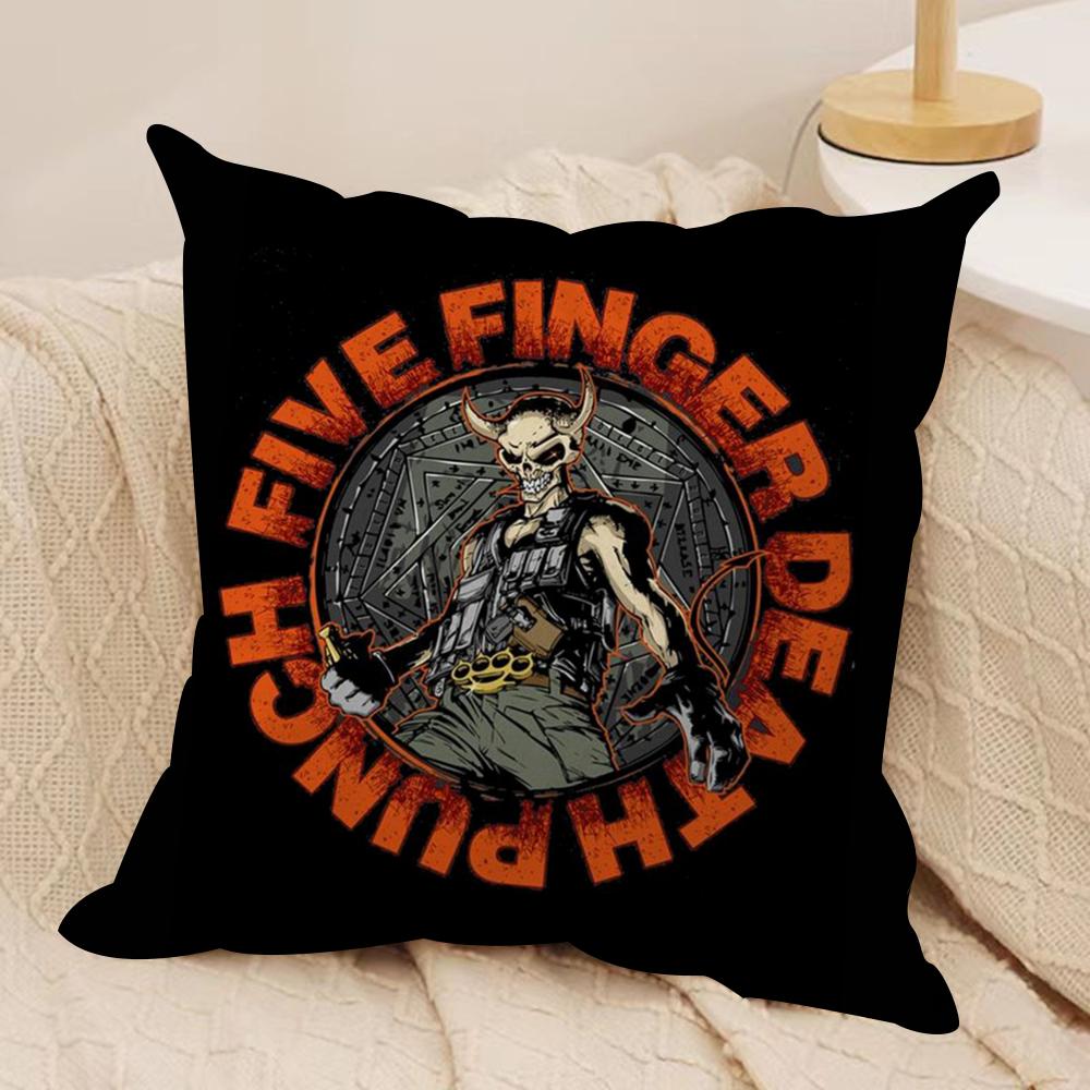 Five F-Finger Death P-Punch Cushion Cover Soft Plush Fabric Double-Sided Printed Sofa Cushion Cover For All Seasons Home Decor
