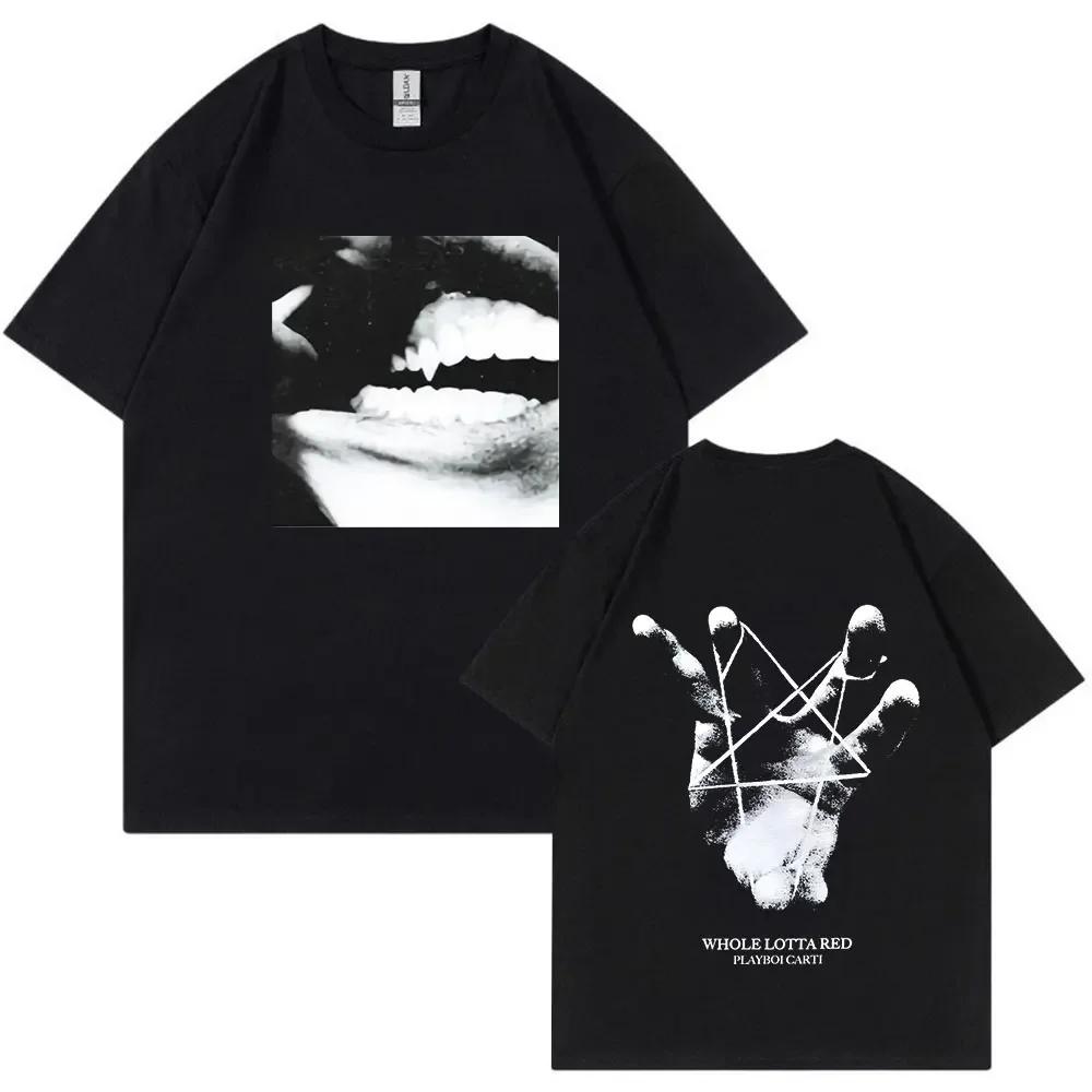Rapper Playboi Carti Antagonist Tour Tshirt 2023 Concert Fans T Shirt Unisexs Fashion Hip Hop Short Sleeve Oversized Tshirts Bla