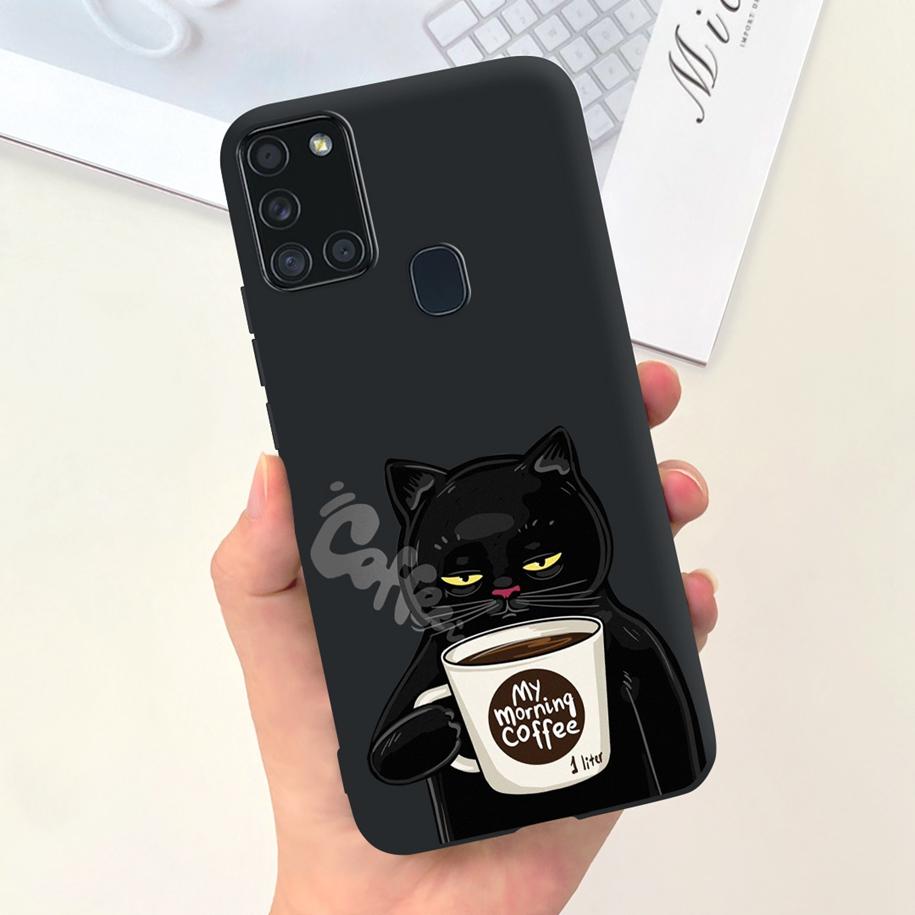 For Samsung A21S Case SM-A217F A 21S Back Cover Fashion Flower Cartoon TPU Soft Silicone Phone Case For Samsung Galaxy A21s Capa