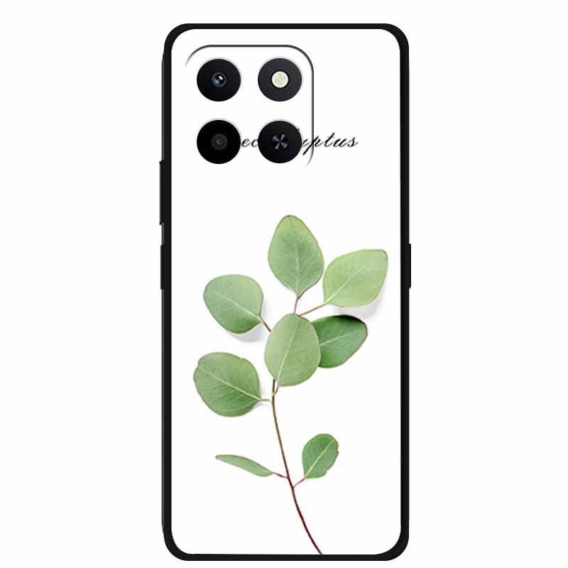 3D Emboss Case For Honor Play 10T 400 Smart 4G 5G Relief Flower Back Cover Black TPU Silicone Soft Case For Honor X7d 4G 5G Para