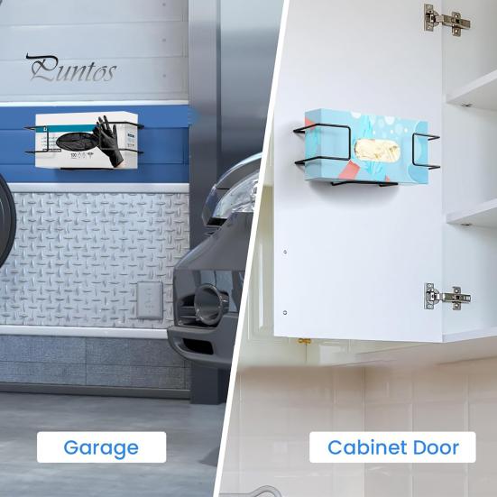 Glove Holder Metal Box with Screws Wall Mounted Anti-slip Tissue Dispenser Organizer Healthcare Food Service Dentist Disposable Stoarge Rack
