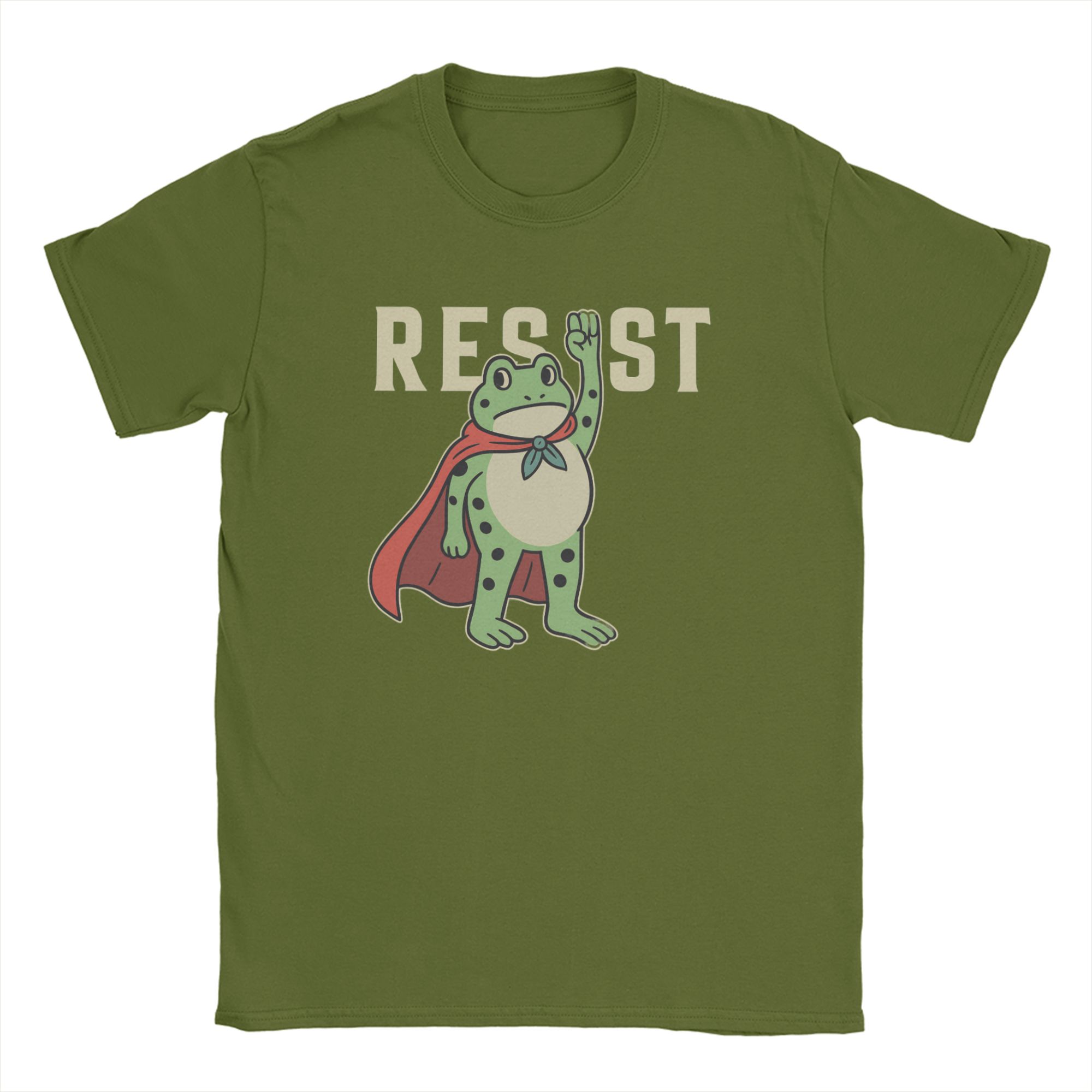 Men s Portland Frog Resist T Shirts 100% Cotton Tops Crazy Short Sleeve Round Collar Tees Gift Idea T-Shirt 4XL