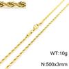 Spot Multi-Size Stainless Steel Twisted Rope Chain Necklace for Couples - Unisex Titanium Steel Design