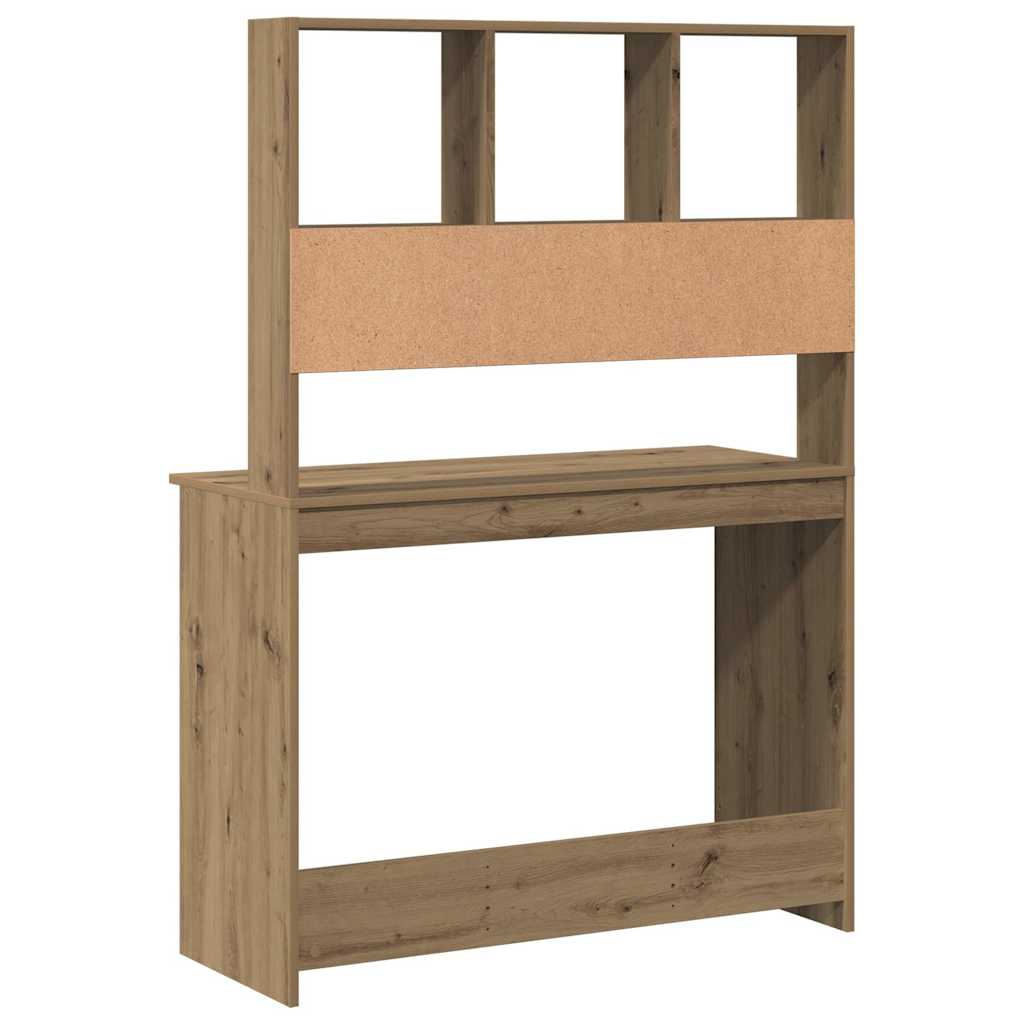 Vidaxl Biurko Z Półkami, Dąb Artisan, 102X45X148 Cm