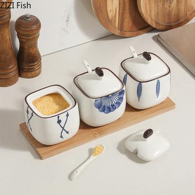 Nordisches Küchengewürzdosen-Set, kreatives Keramik-Gewürz-Vorratsglas, feuchtigkeitsbeständig, Salz- und Pfeffer-Organizer, Gewürz-Werkzeuge für Zuhause