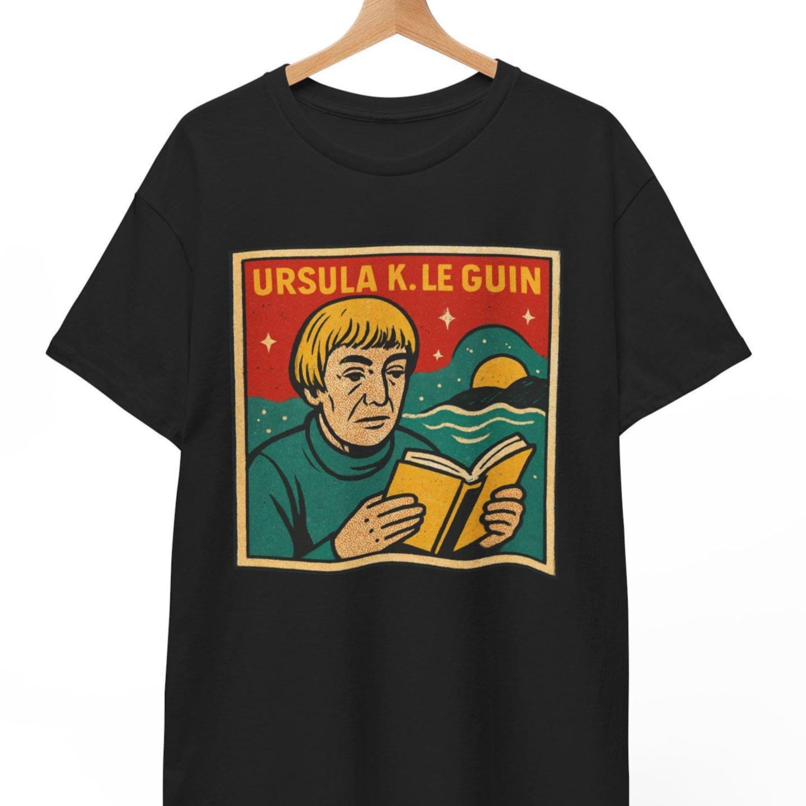 Ursula K Le Guin T-Shirt: Retro Sci-Fi Author Tee 2XL