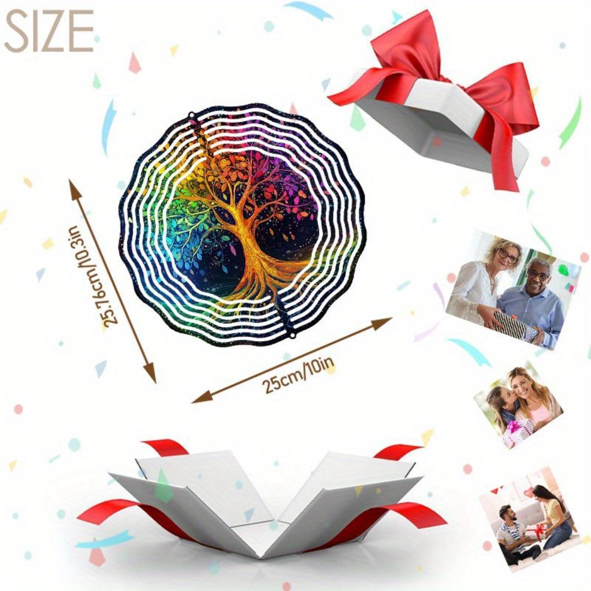 

Красочная подвеска-колокольчик Дерево жизни, декор для сада на открытом воздухе, с успокаивающими звуками, идеально подходит для патио, подарки на День благодарения, Рождество