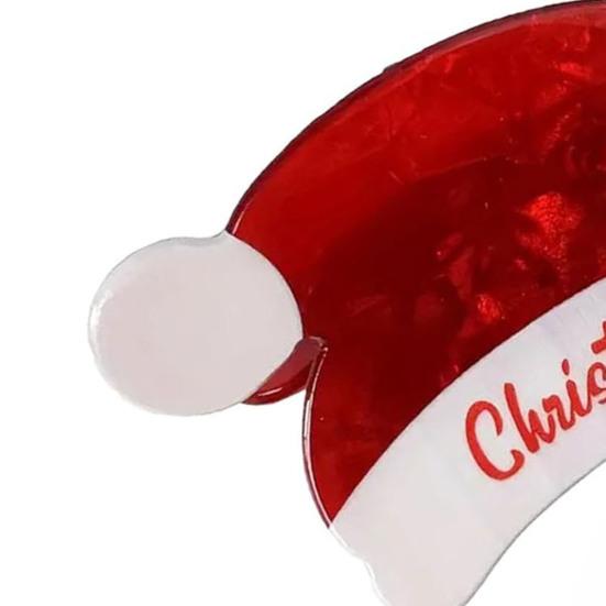 Christmas Hat Hair Claw Scalp Protection Shark Hair Clip Shower Back Head Hair Claw Versatile Hair Accessories